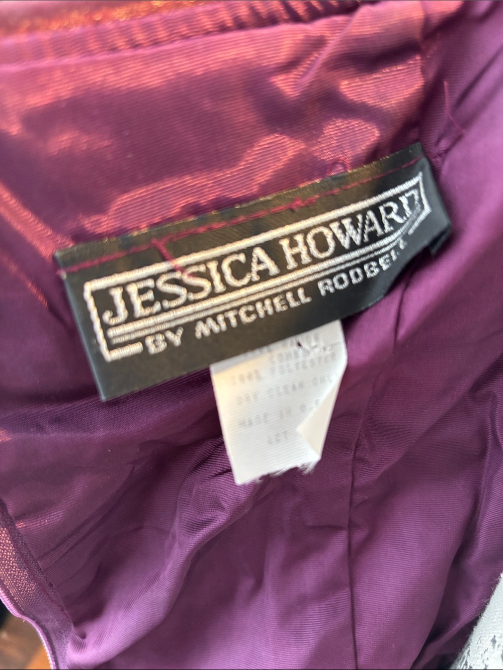 Elegant Purple crushed Velvet Off-Shoulder vintage strappy 80s Bow Dress - Picture 5 of 6